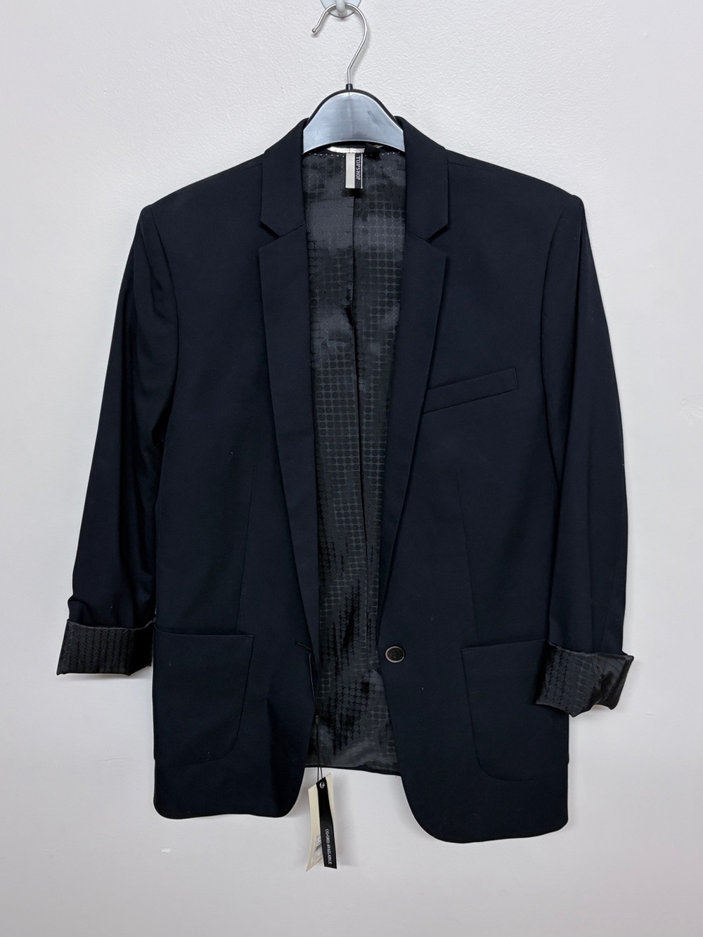 Topshop Women NWT Black Single-Button Blazer